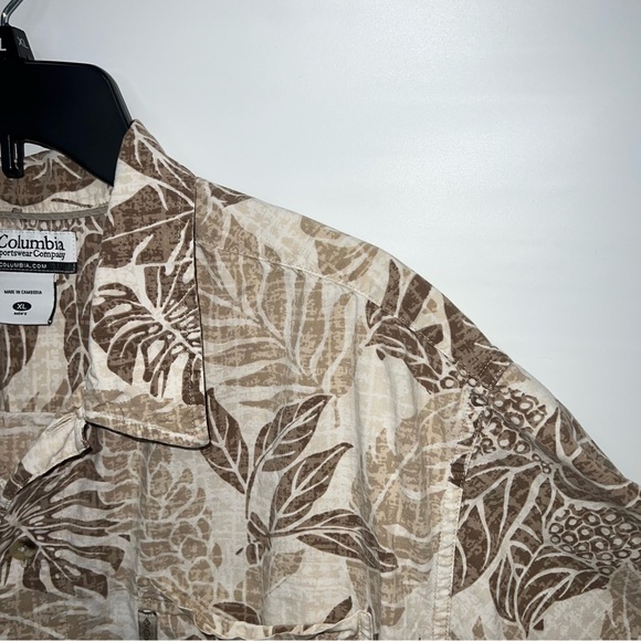 Columbia Shirt Adult Extra Large Multicolor Short Sleeve Cotton Hawaiian Mens - Picture 7 of 16